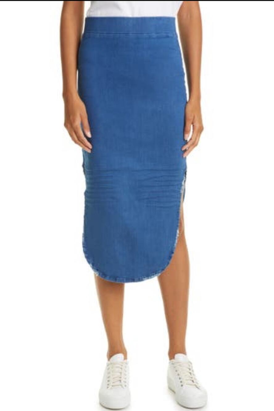 Frank & Eileen Unforgettable Denim Skirt 1977 Blue Midi Skirt Size 4